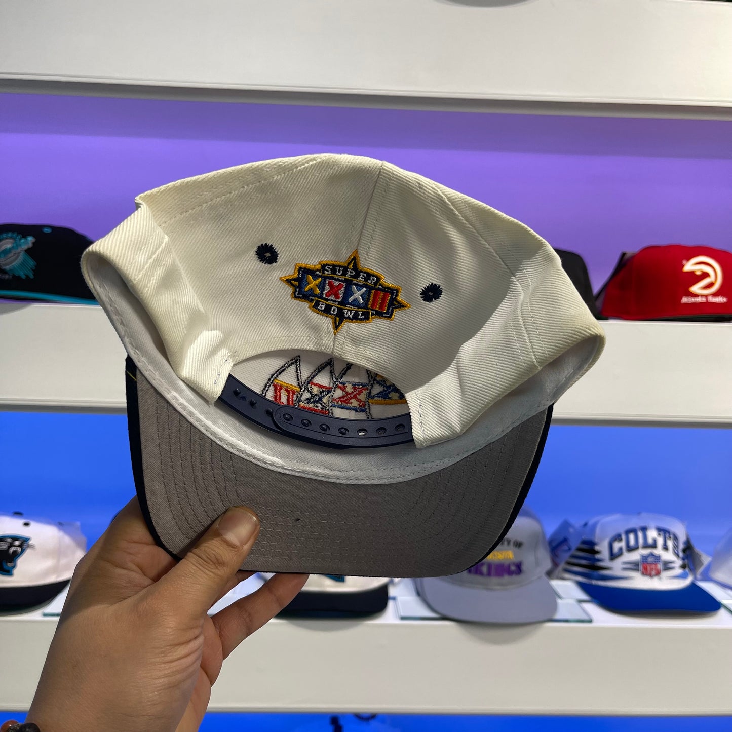 Vintage NFL 1998 Super Bowl XXXII Logo Athletic Snap Back New with Tags