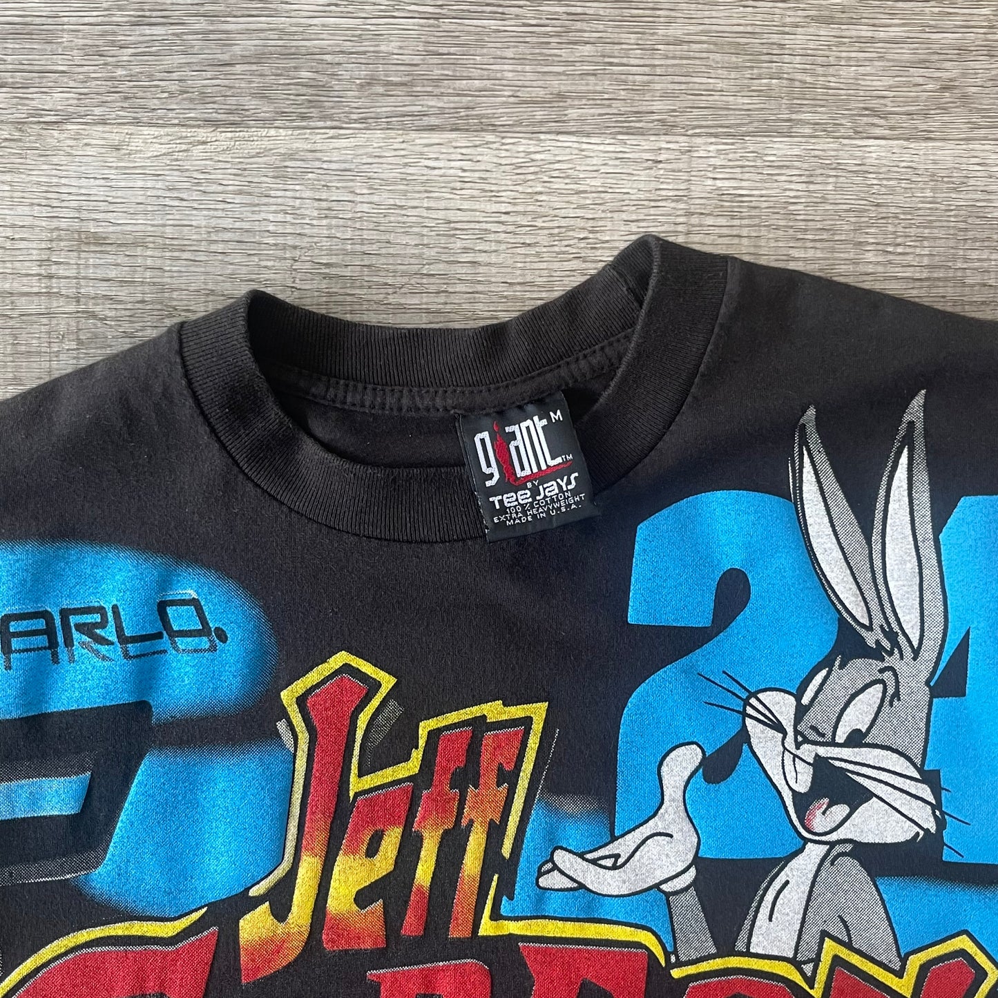 Vintage Jeff Gordon x Looney Tunes Bug Bunny NASCAR AOP Shirt Size Medium