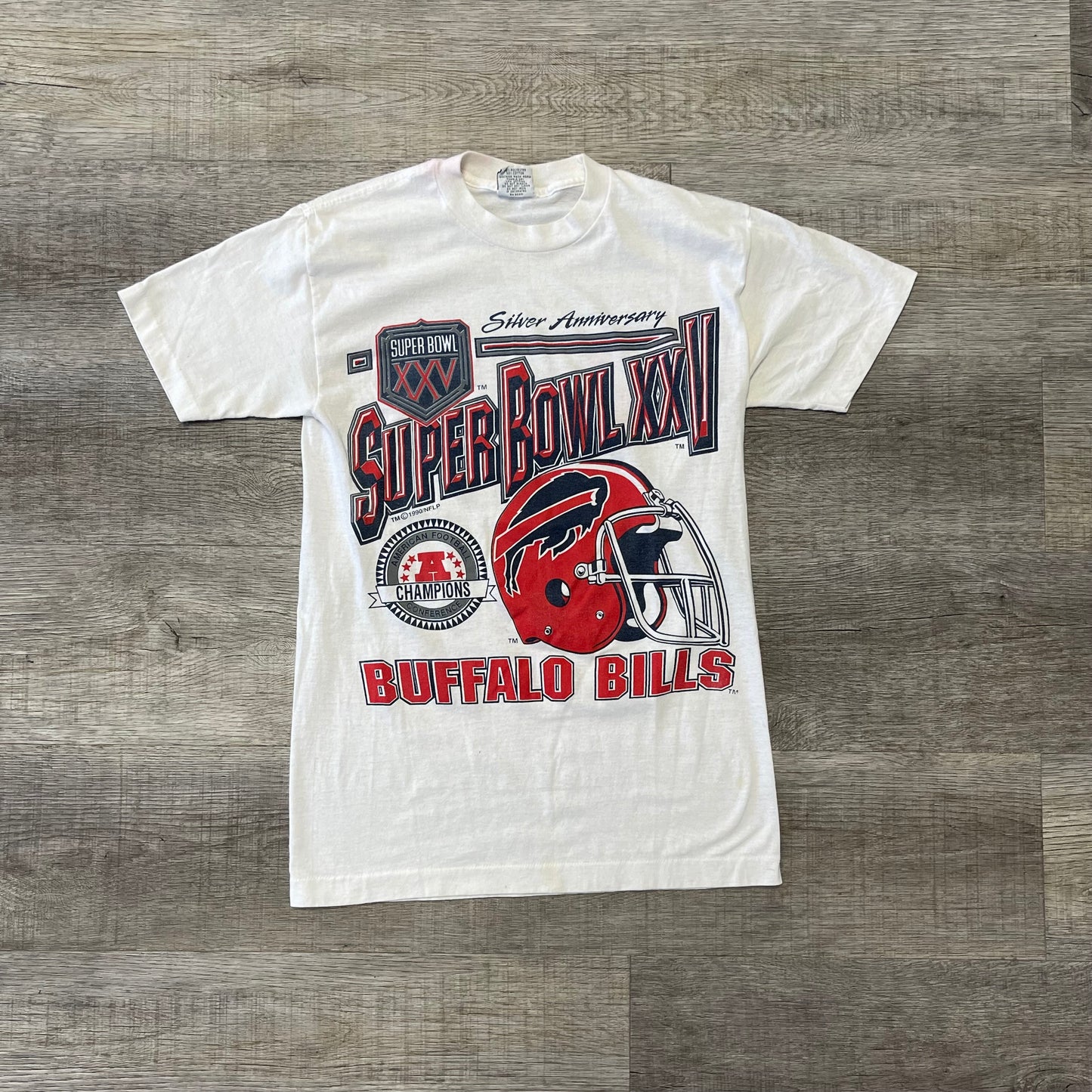 Vintage 1991 Buffalo Bills Super Bowl XXVI Shirt Size Medium