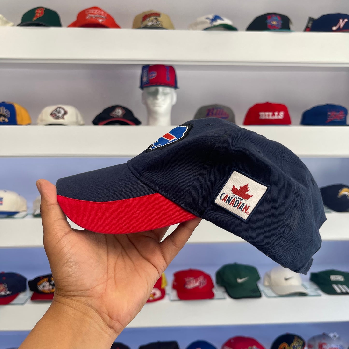 Vintage Y2K Buffao Bills Curve Brim Strap Back