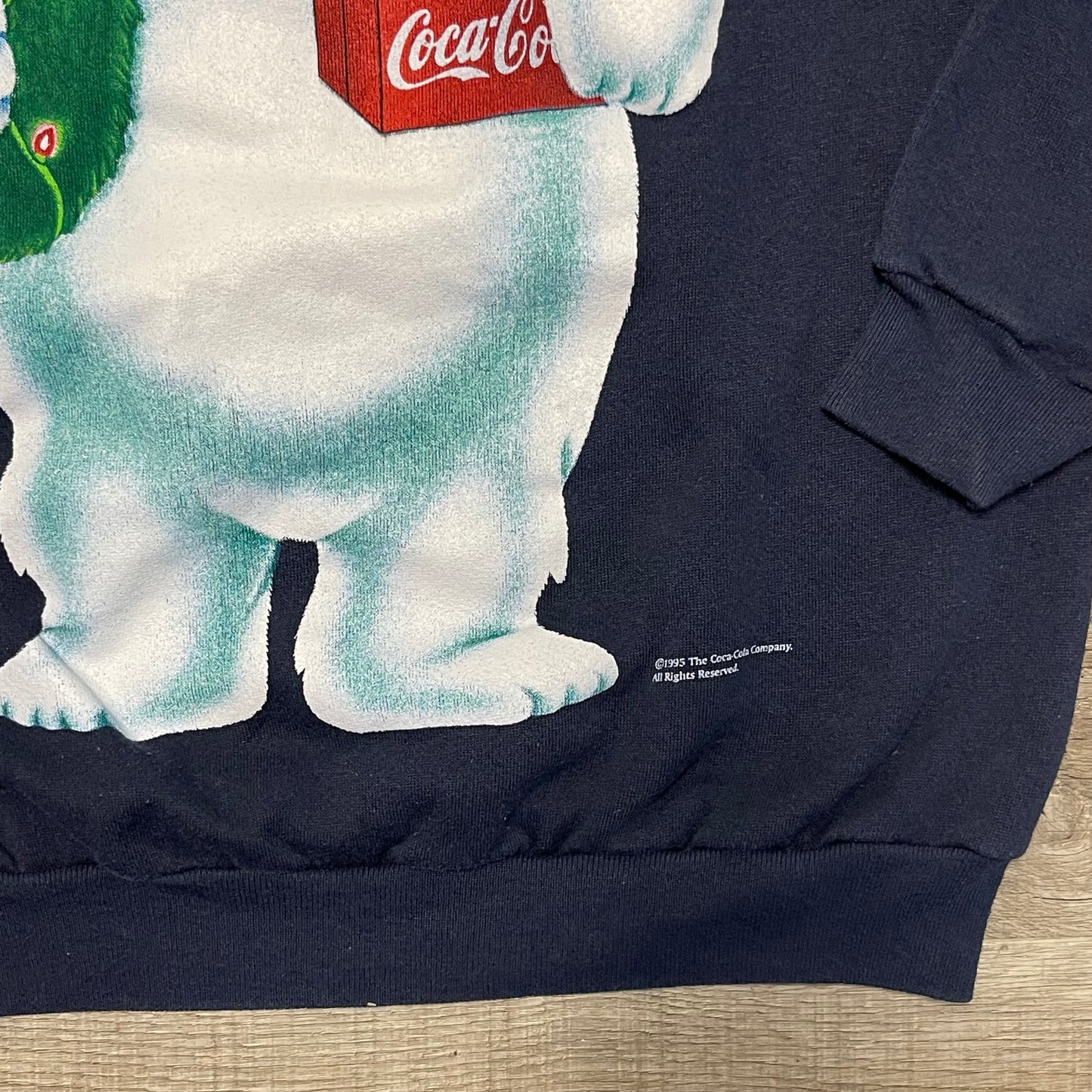 Vintage 1995 Coca-Cola Polar Bear Sweatshirt Size Large