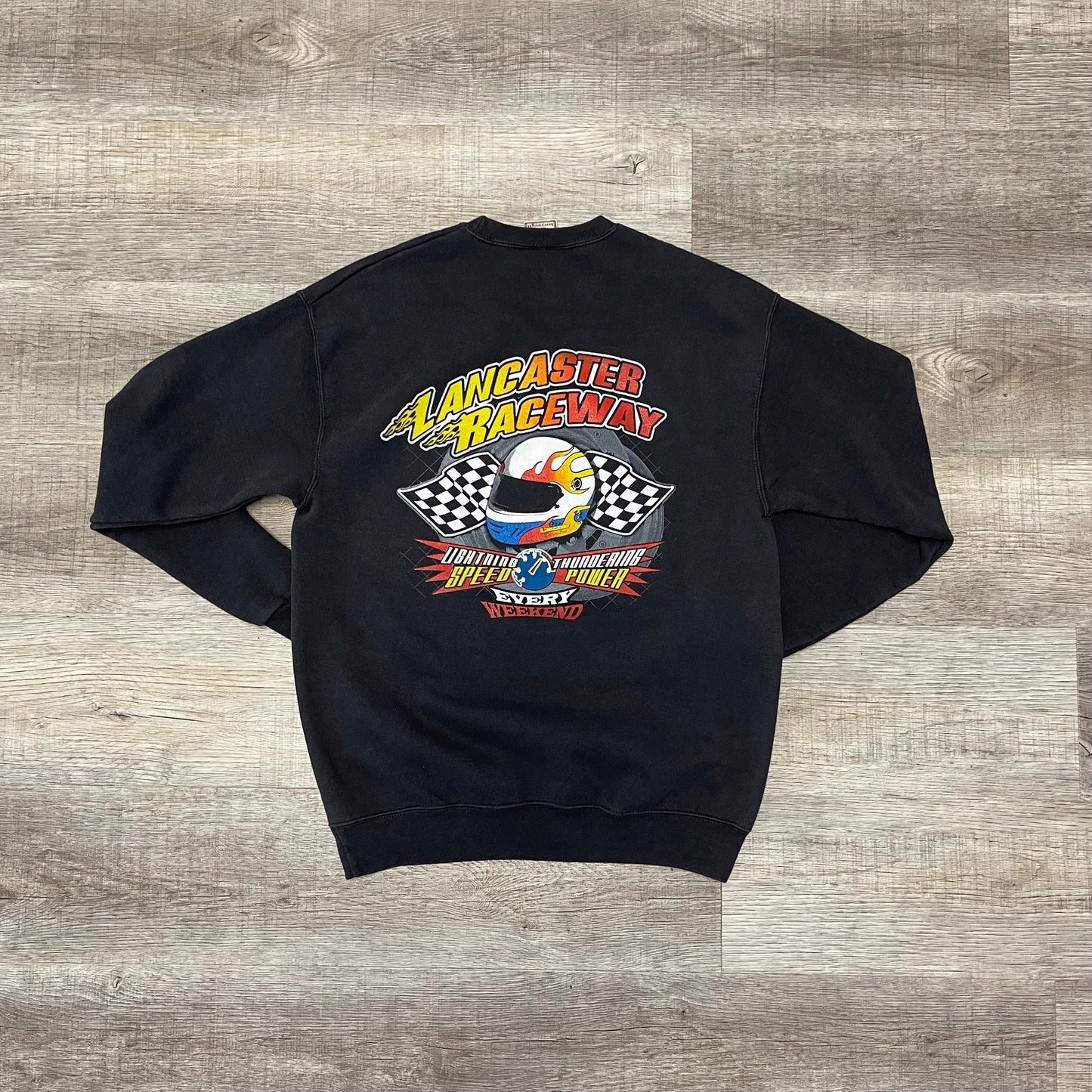 Vintage 1990s Lancaster New York Raceway Park Sweatshirt Size Large