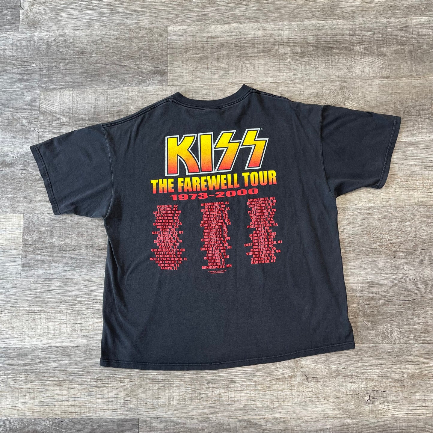 Vintage 2000 Kiss Farewell Tour Shirt Size XL