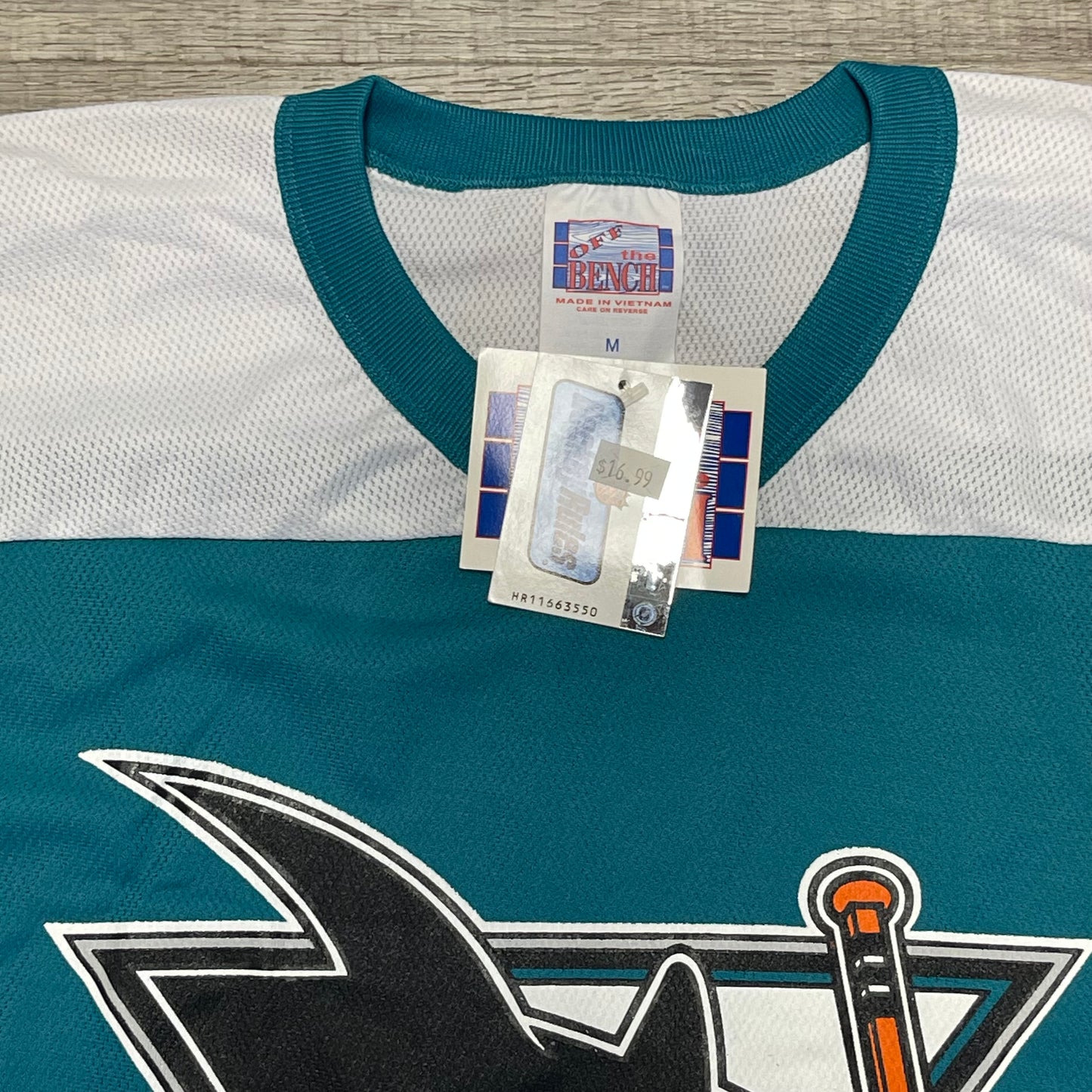 Vintage 1990s NHL San Jose Sharks Jersey Medium New with Tags