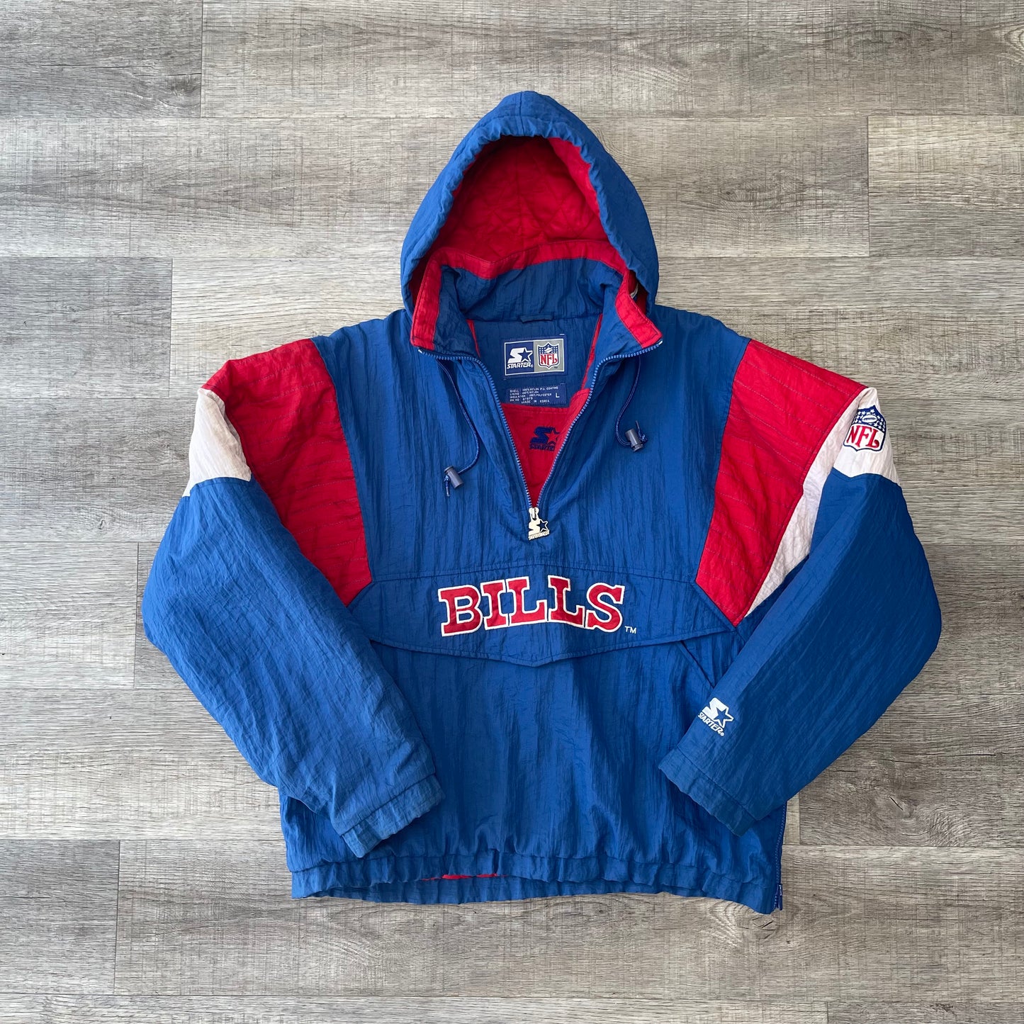 Vintage 1990s NFL Buffalo Bills Starter Pull Over Jacket Size Large