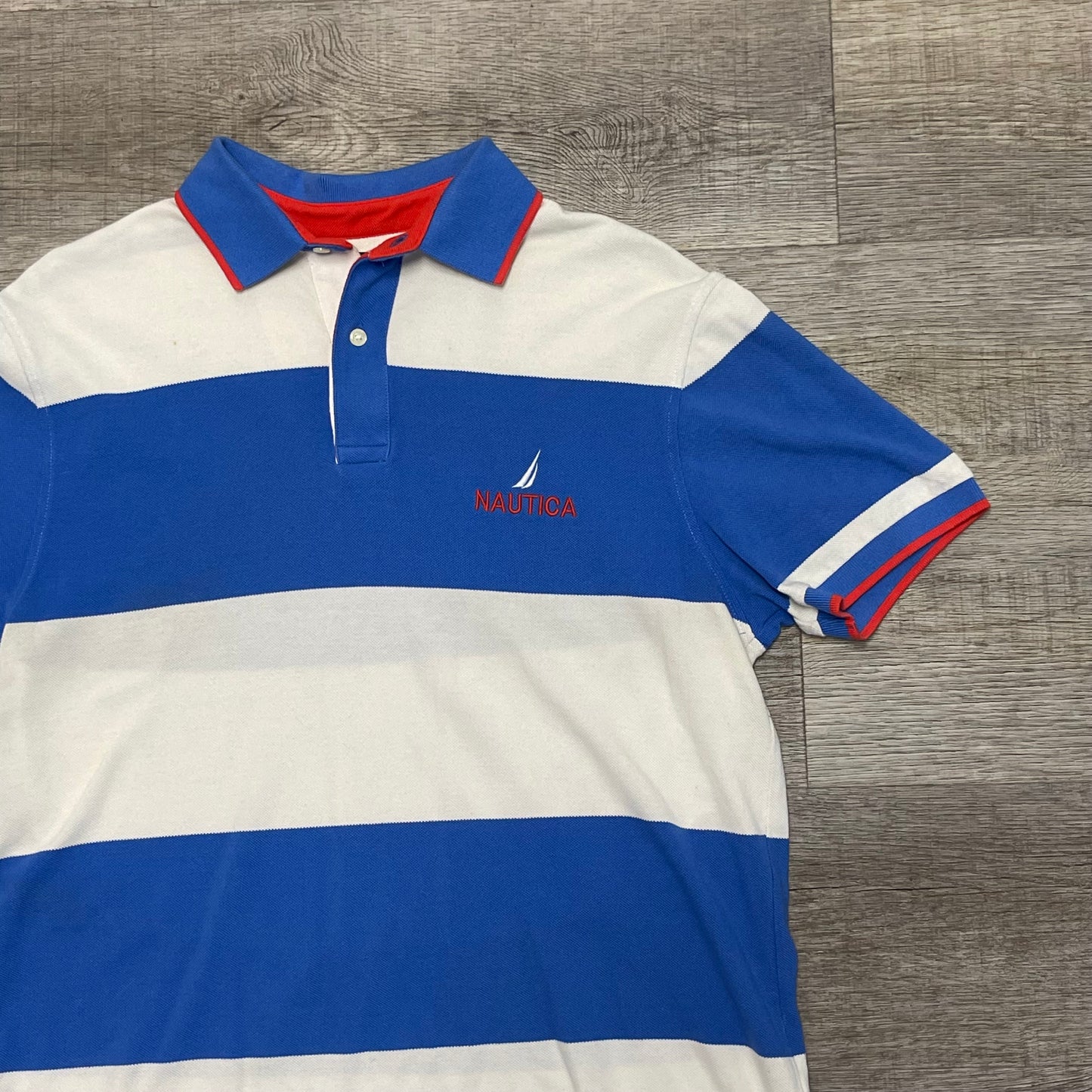 Vintage y2k Nautica Polo Shirt Size Large