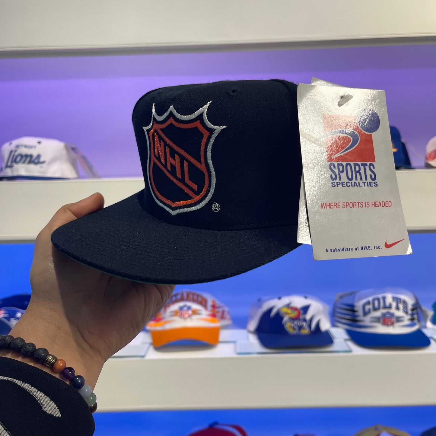 Vintage 1990s NHL Shield Sports Specialties Hockey Wool Snap Back New with Tags