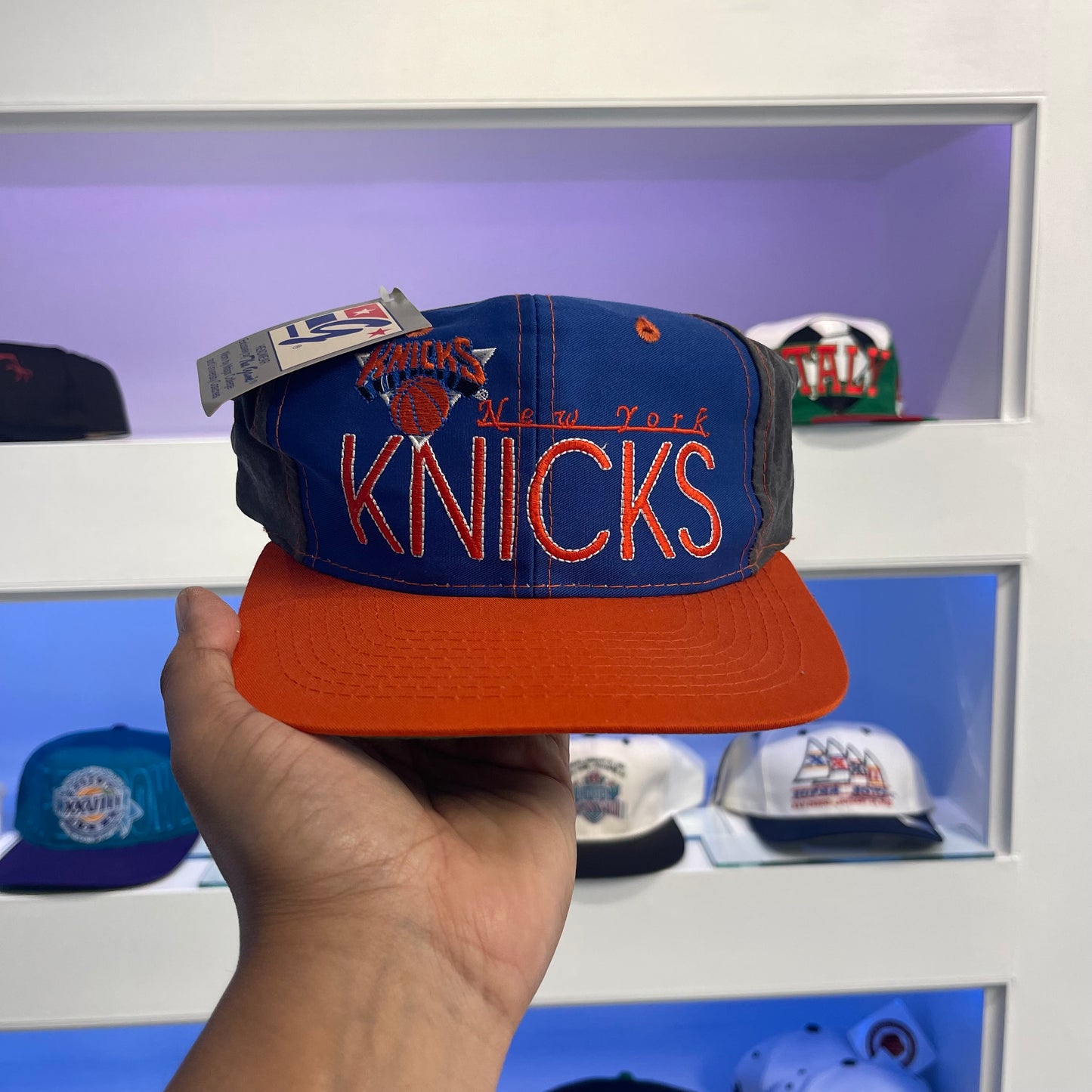 Vintage 1990s New York Knicks Twill Snap Back New with Tags