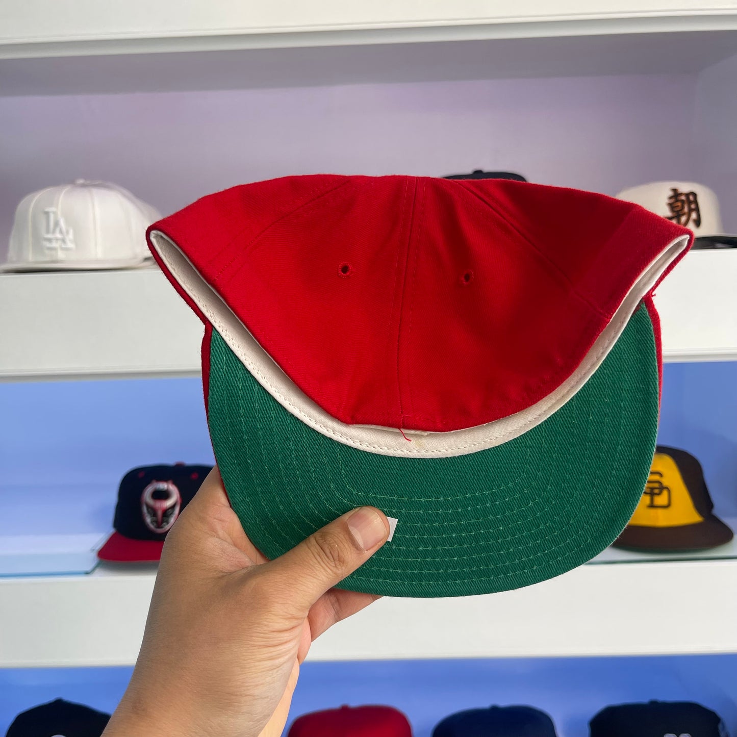 Vintage MiLB Mexican Red Devils New Era Wool Fitted Size 7 3/8