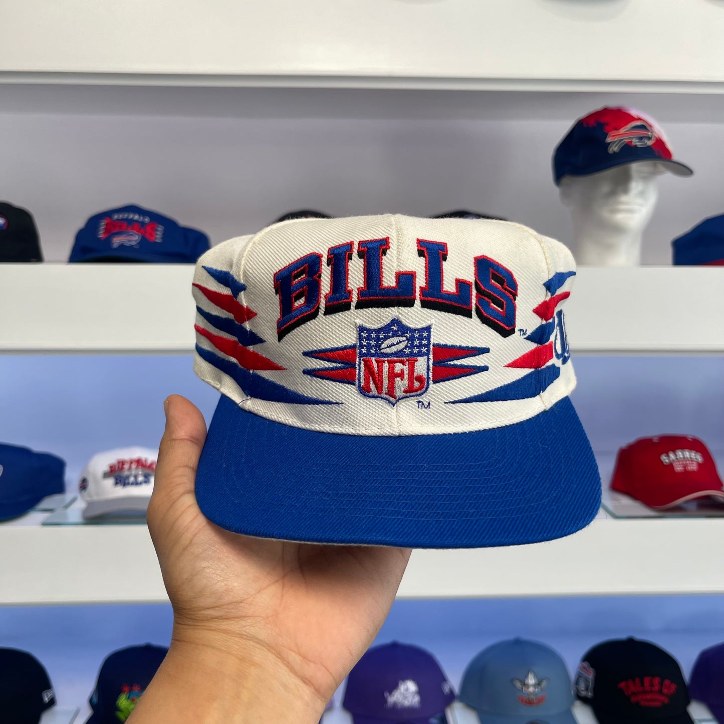 Vintage Buffalo Bills Logo Athletic Diamond Cut Wool Snap Back