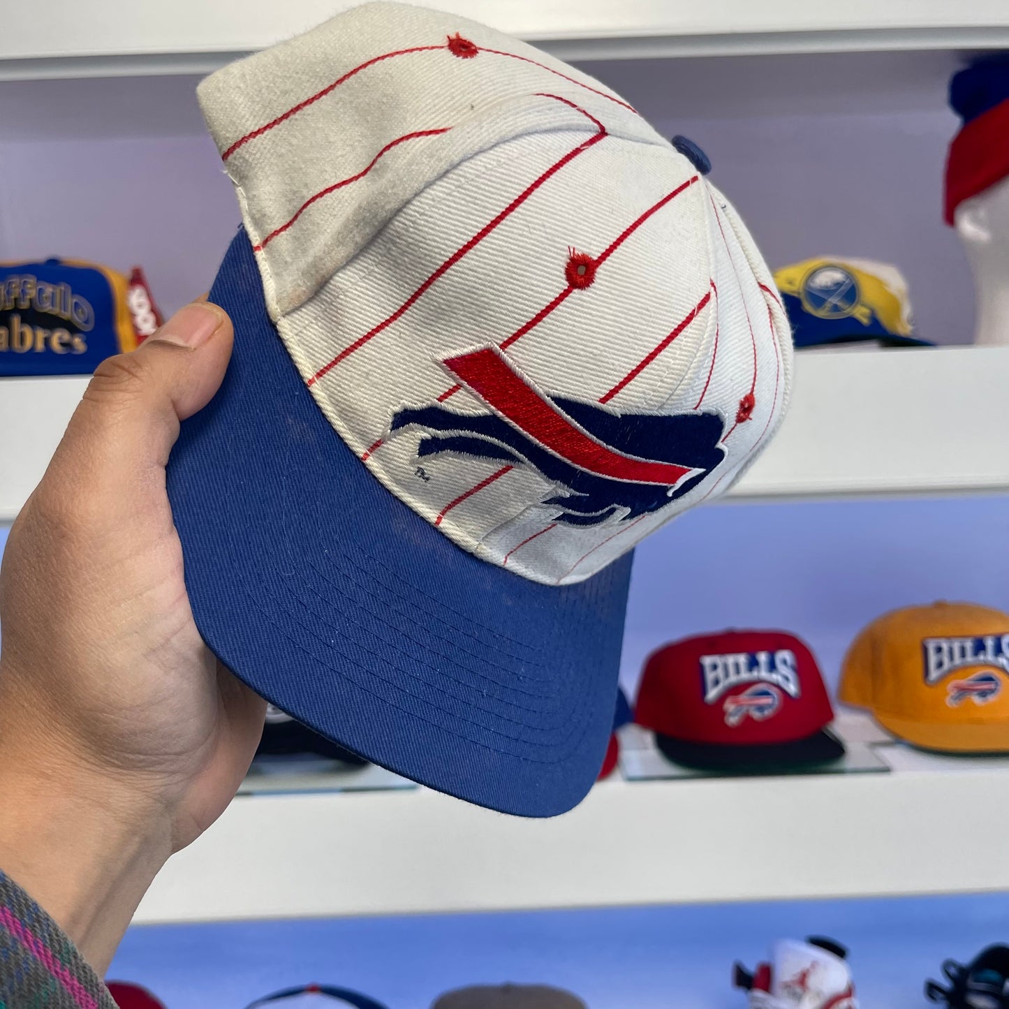Vintage Buffalo Bills Pin Stripe Snap Back