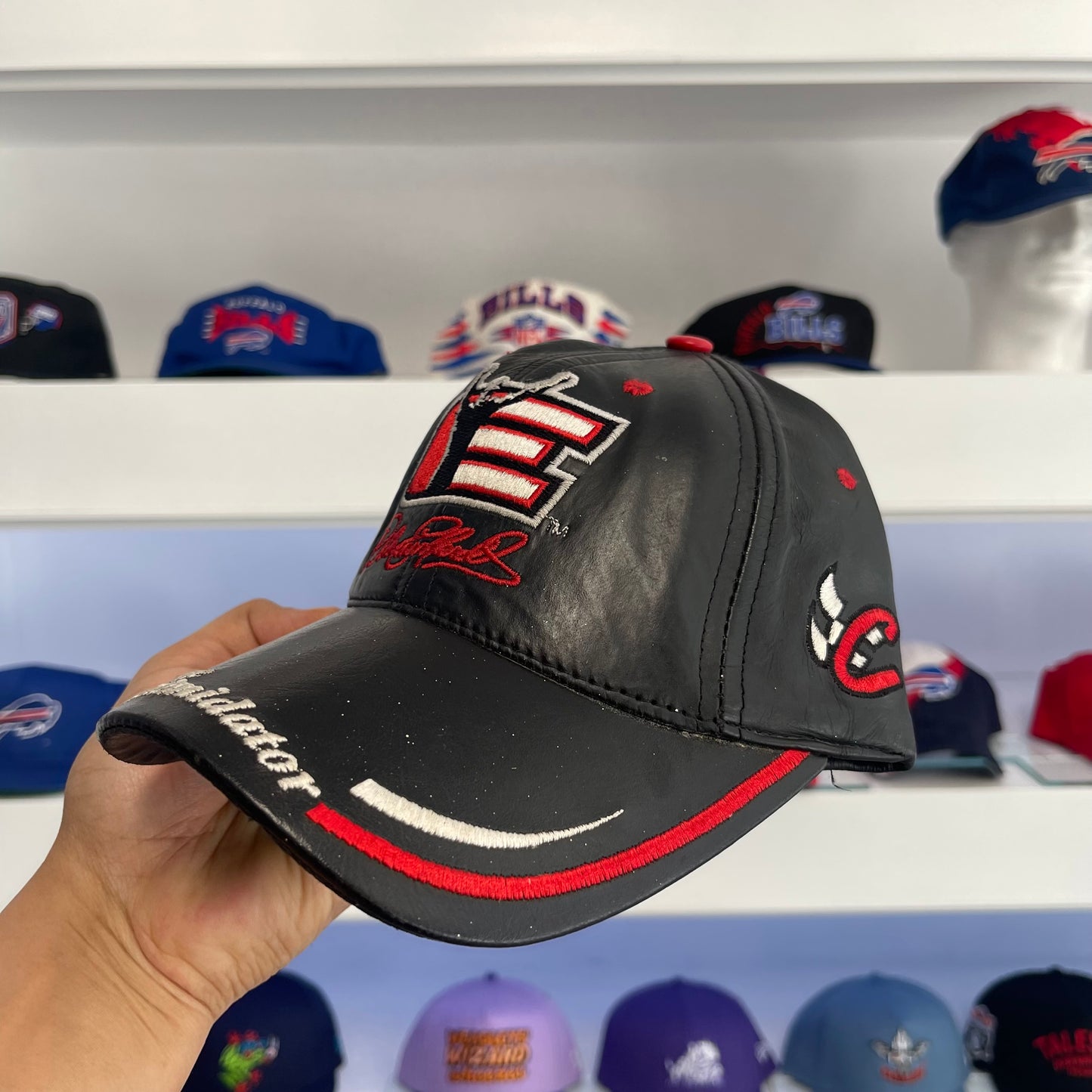 Vintage NASCAR Dale Earnhardt Leather Strap Back