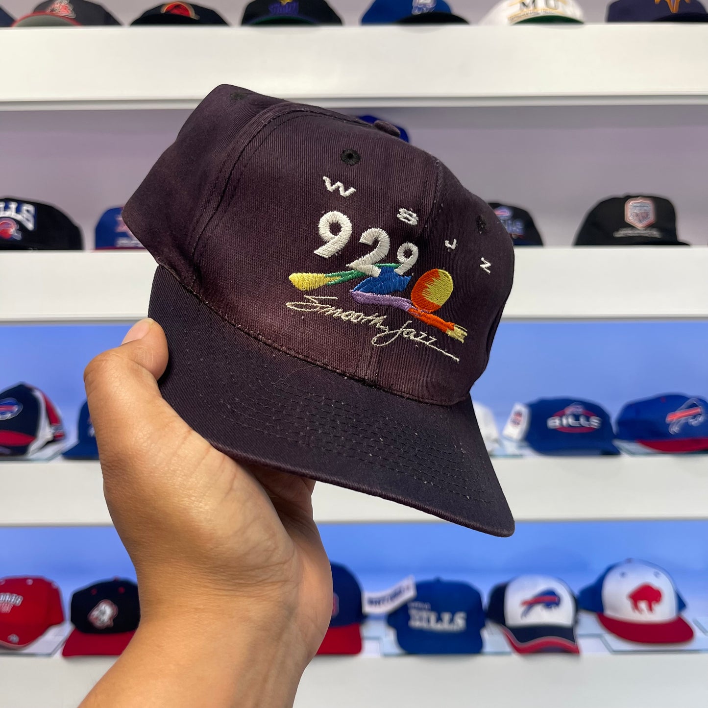 Vintage 1990s WSLZ 92.9 Smooth Jazz Snap Back