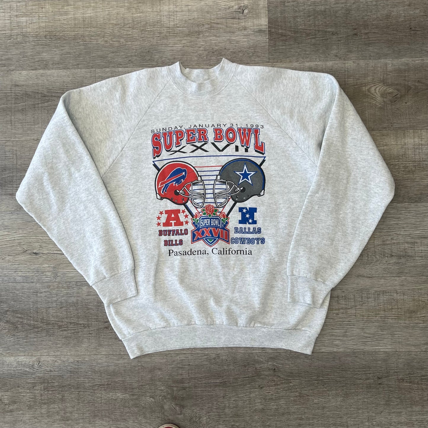 Vintage 1993 NFL Buffalo Bills Vs Dallas Cowboys Super Bowl XXVII Size XXL Sweatshirt