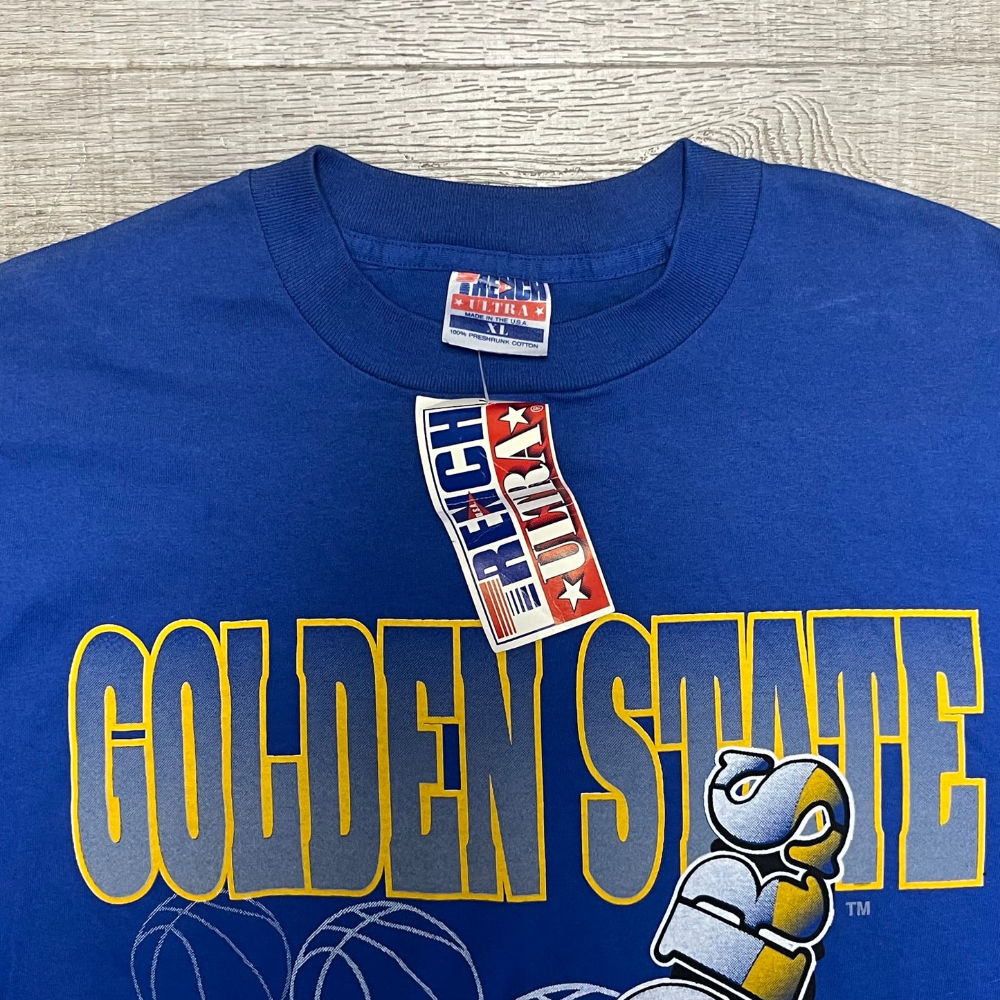 Vintage 1990s NBA Golden State Warriors Trench Shirt Size XL New with Tags