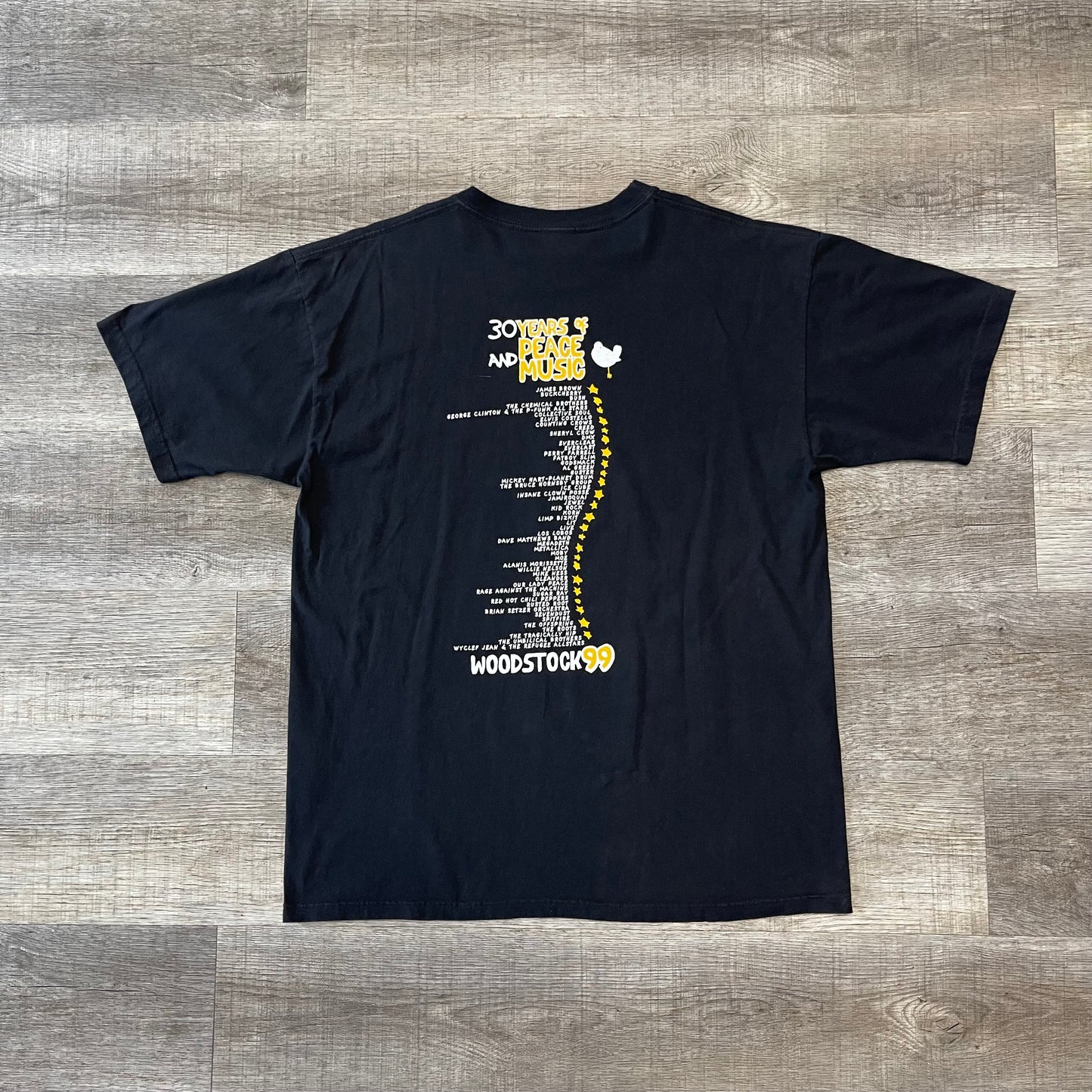 Vintage 1999 Wood Stock T Shirt Size XL