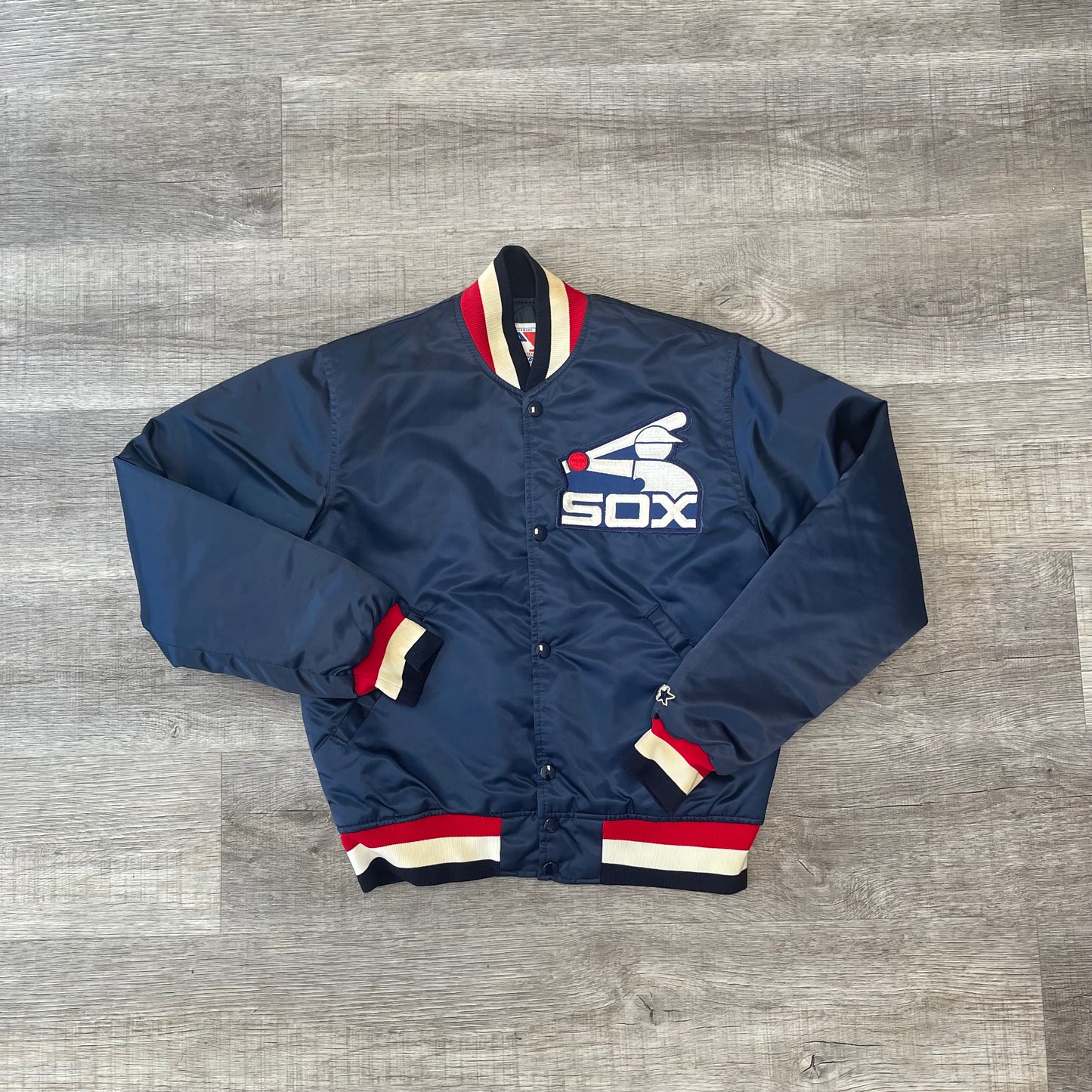 Vintage 1980s MLB Chicago White Sox Starter Satin Jacket Small