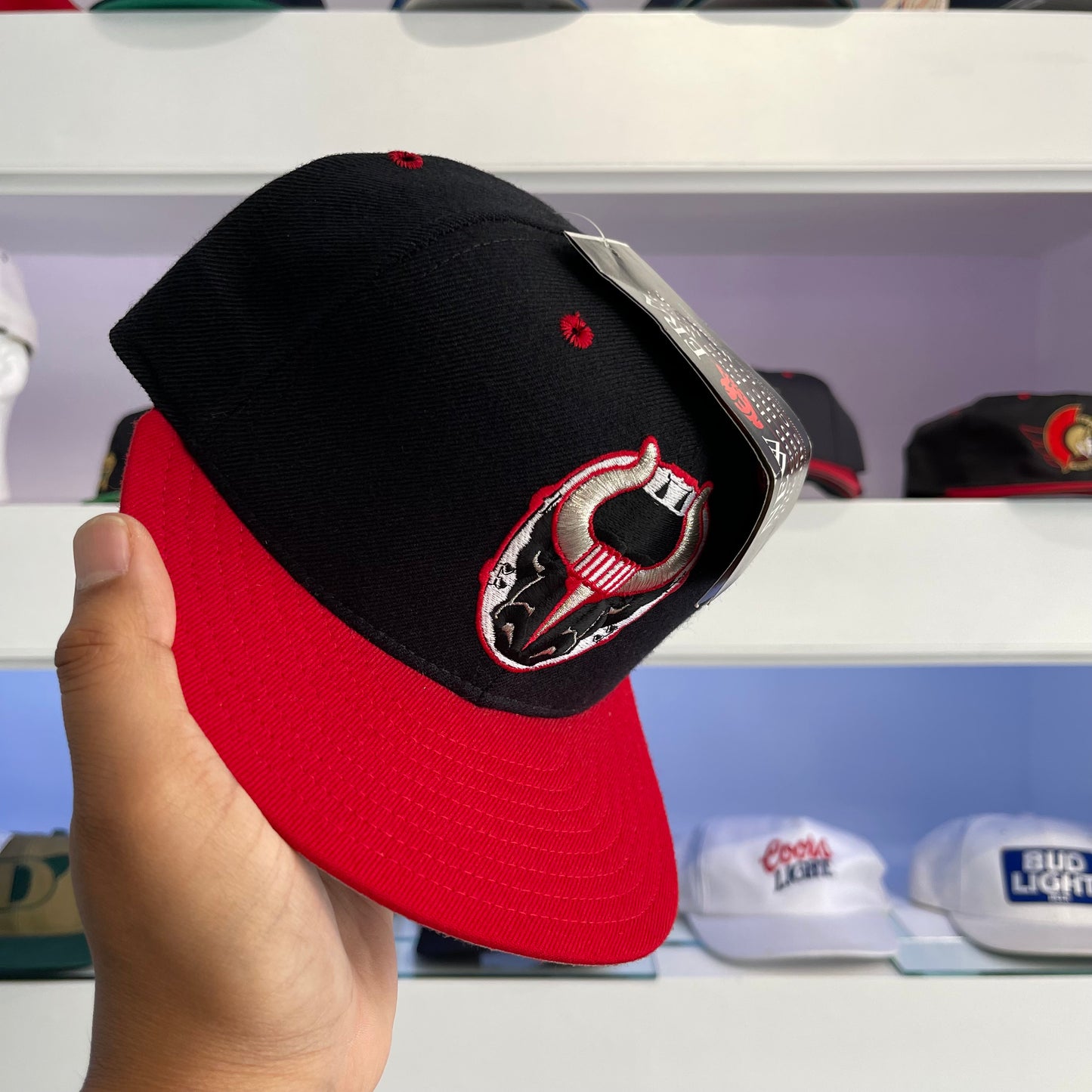 Vintage ECHL Birmingham Bulls Wool 59fifty Fitted Size 7 1/4