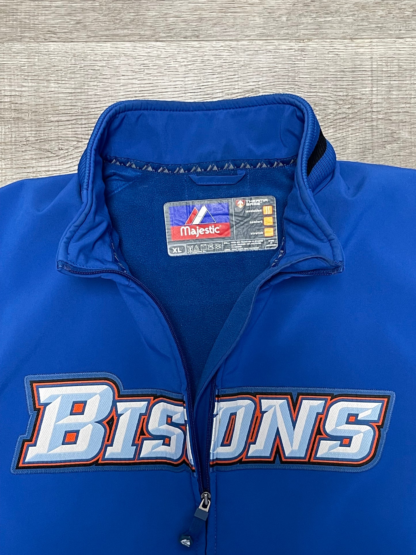 Vintage Buffalo Bisons Majestic Jacket Mets Size XL