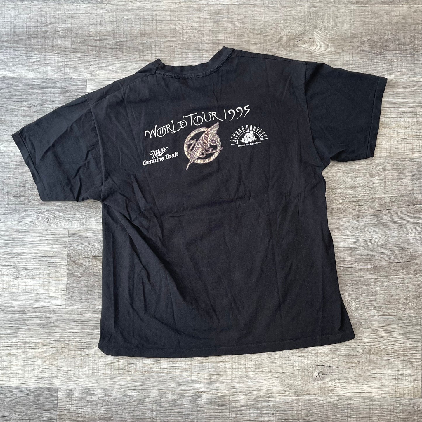 Vintage 1995 Jimmy Page Robert Plant No Quarter Tour T Shirt Size Large
