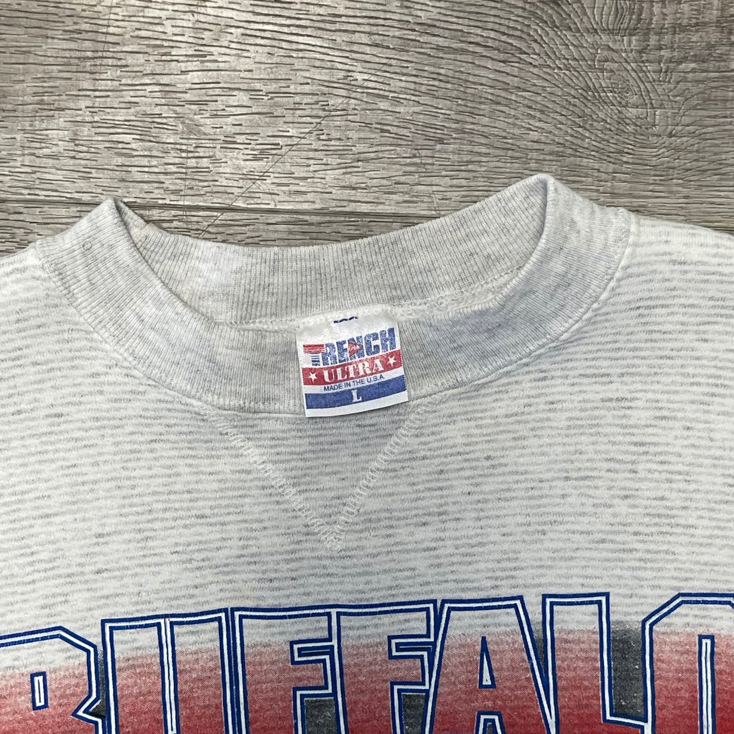 Vintage 1990s Buffalo Bills Trench Sweatshirt Size Large