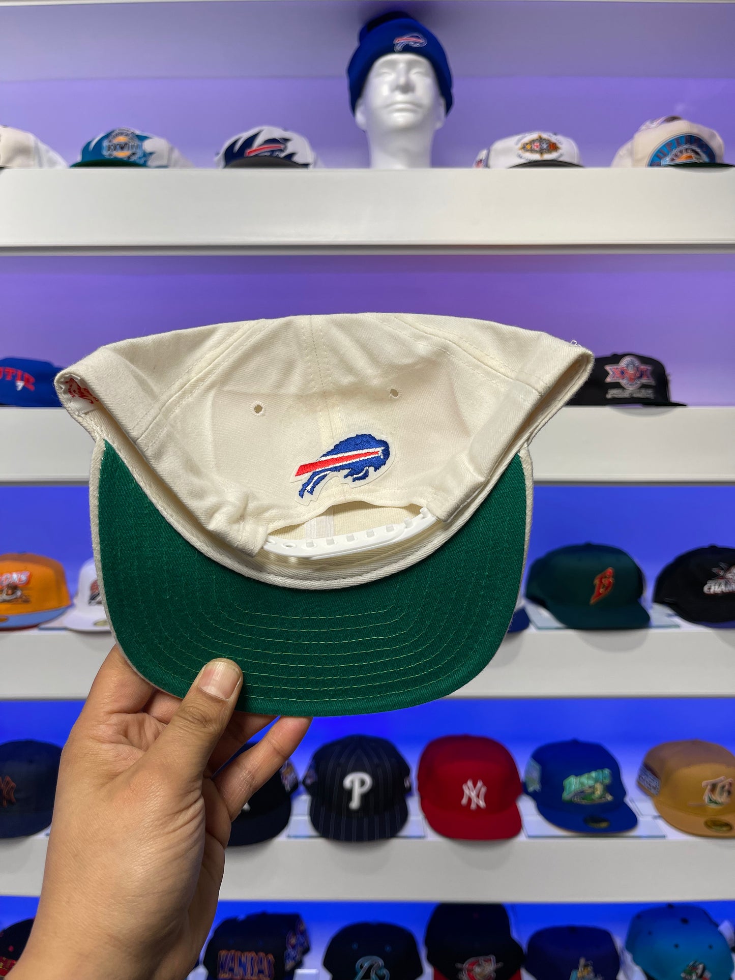 Snapback de lana New Era de los Buffalo Bills de los años 90