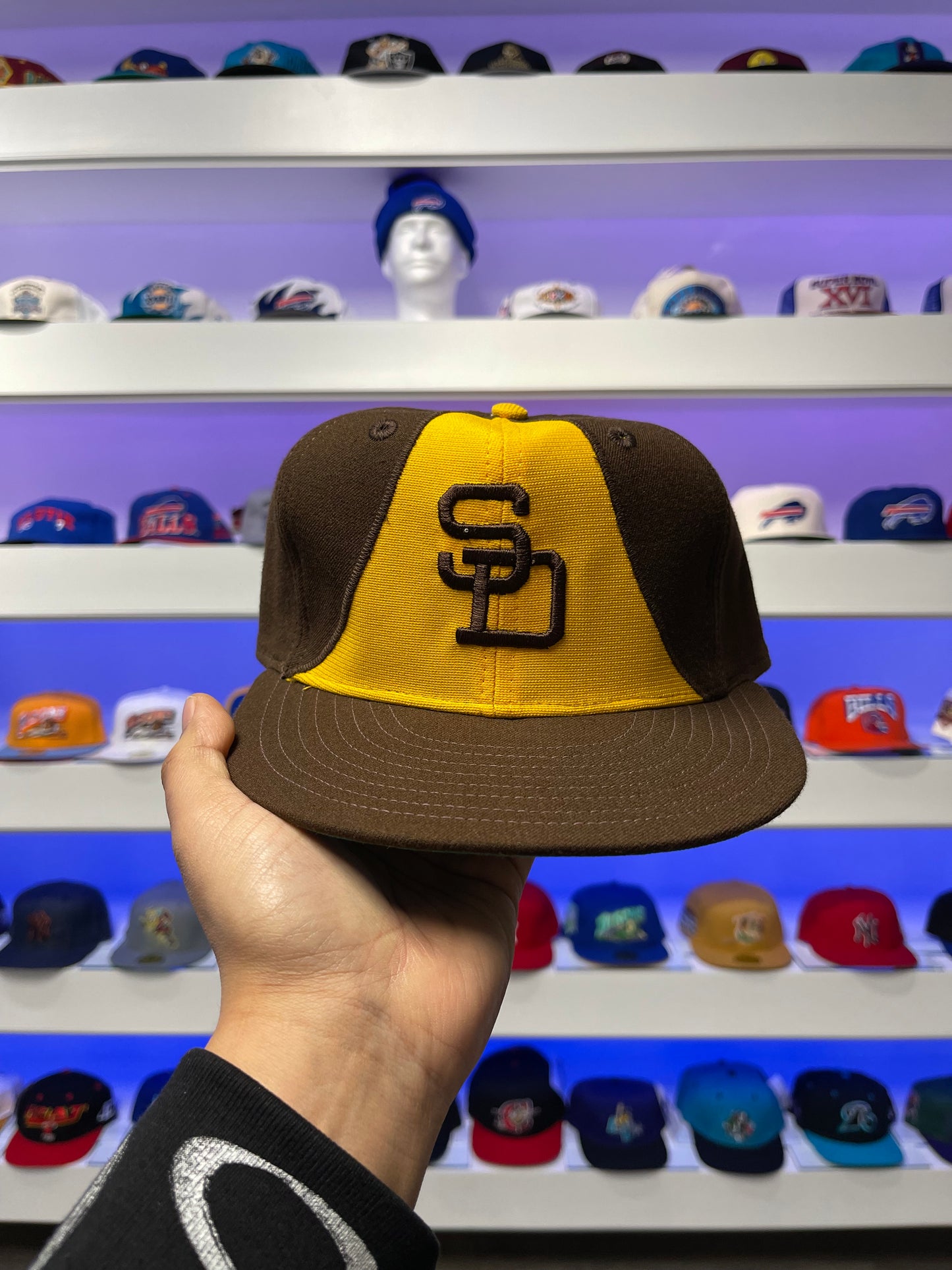 San Diego Padres Taco Bell New Era Lana Nylon Tamaño ajustado 7 1/2
