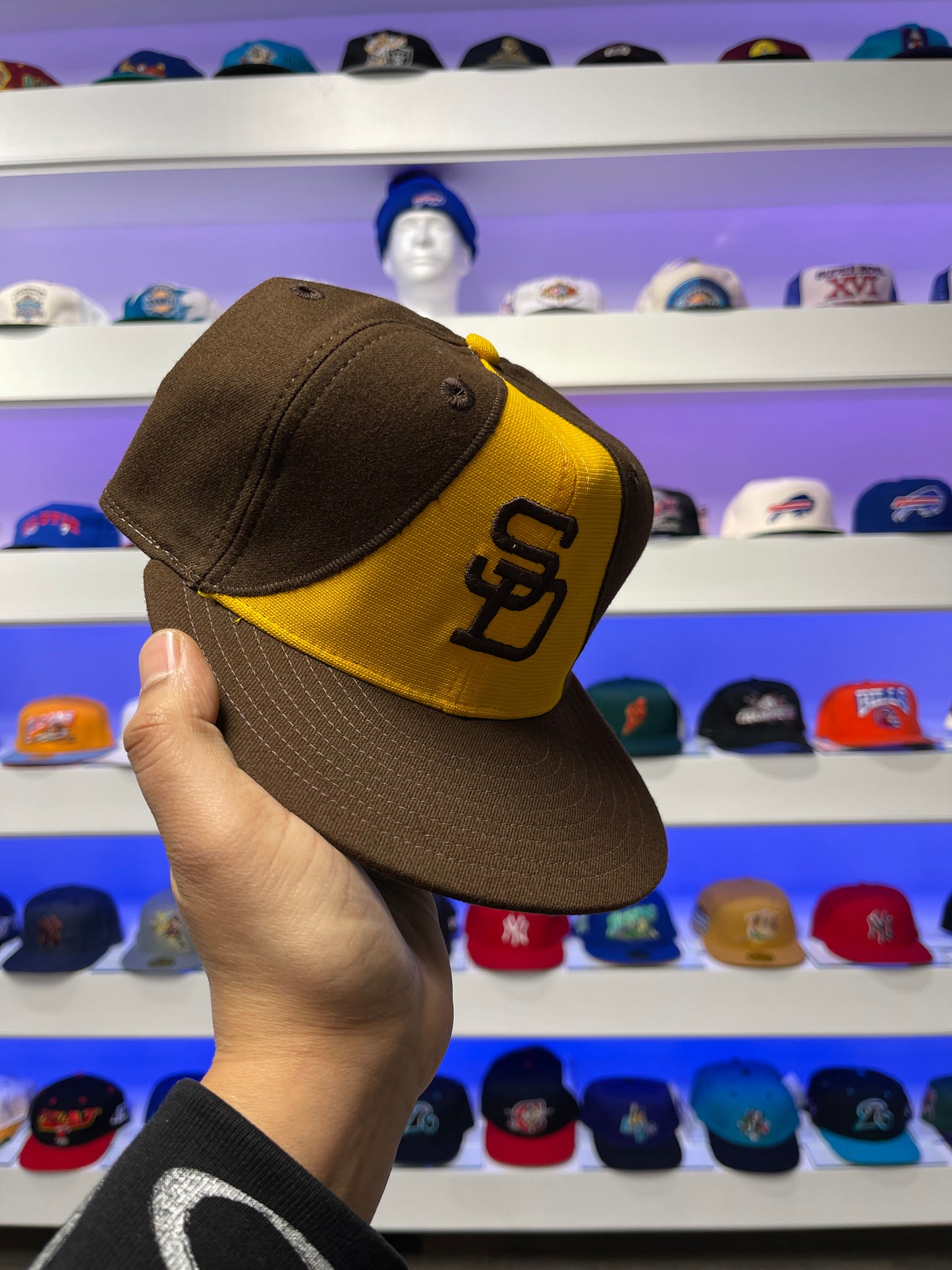 San Diego Padres Taco Bell New Era Lana Nylon Tamaño ajustado 7 1/2