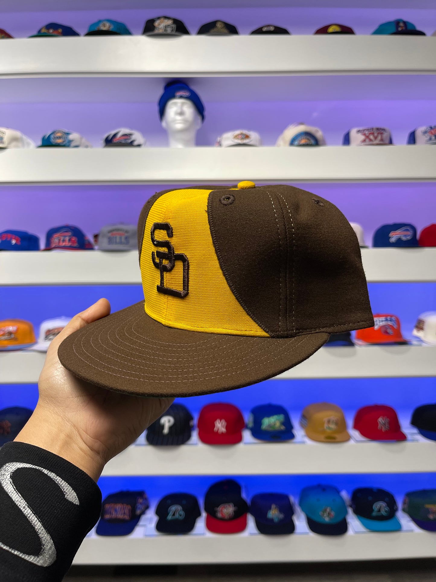 San Diego Padres Taco Bell New Era Lana Nylon Tamaño ajustado 7 1/2