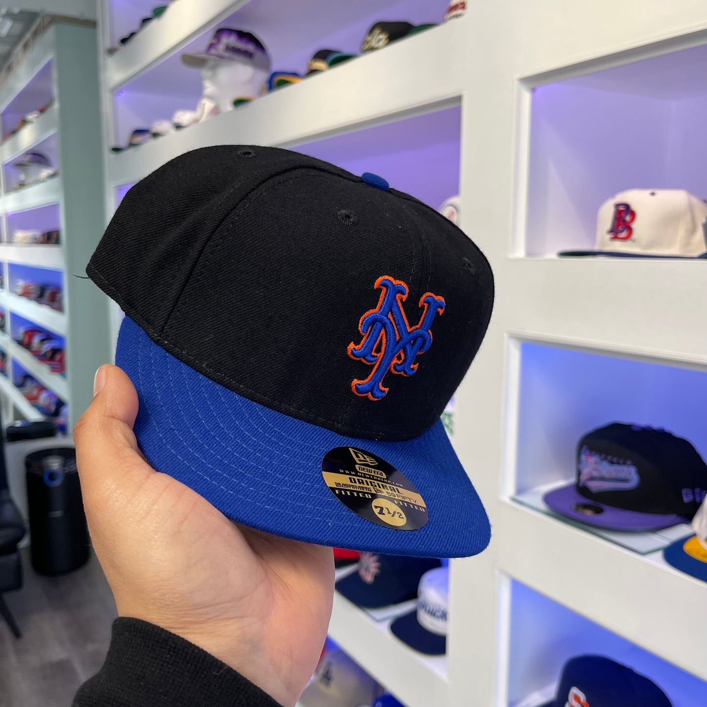 2000 Mets de Nueva York Serie Mundial 59fifty Lana Tamaño ajustado 7 1/2