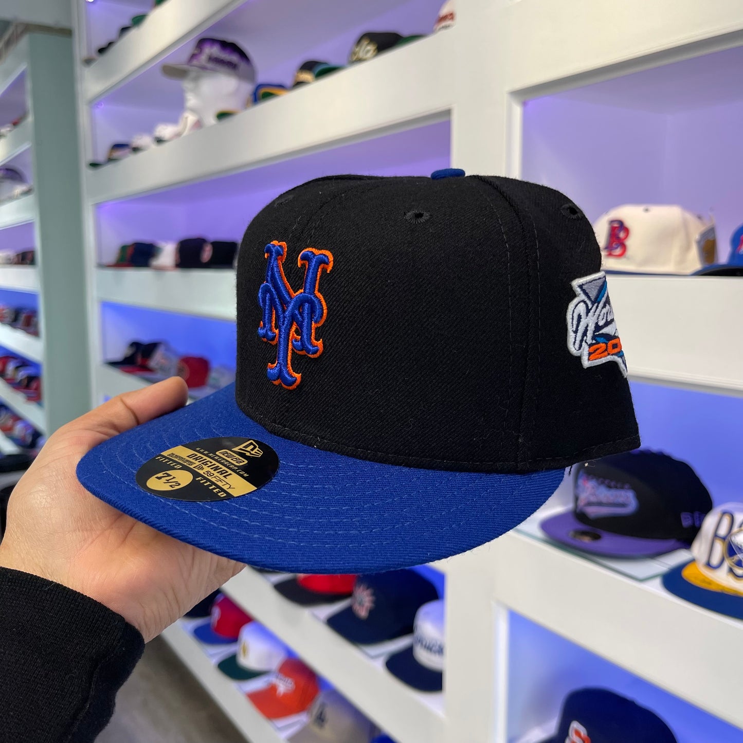 2000 Mets de Nueva York Serie Mundial 59fifty Lana Tamaño ajustado 7 1/2