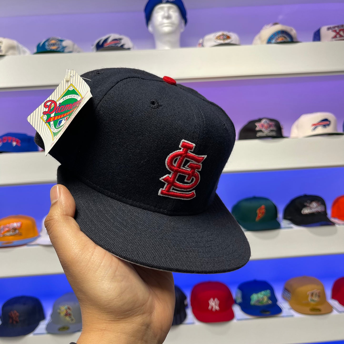 Colección de diamantes 59fifty de los Cardenales de San Luis de la década de 2000, talla ajustada de New Era 7 1/4