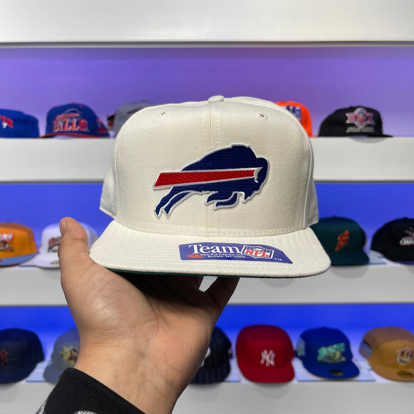 Snapback de lana New Era de los Buffalo Bills de los años 90