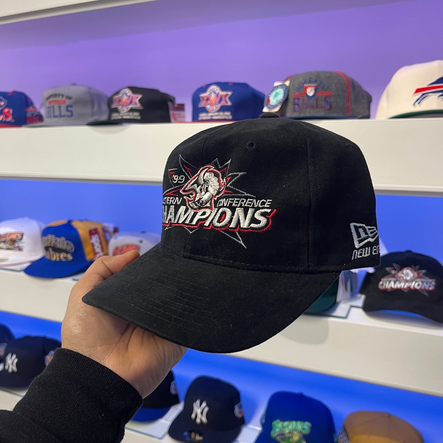 1999 Campeones de la Conferencia Este de Buffalo Sabres New Era Snap Back Dead Stock Nuevo