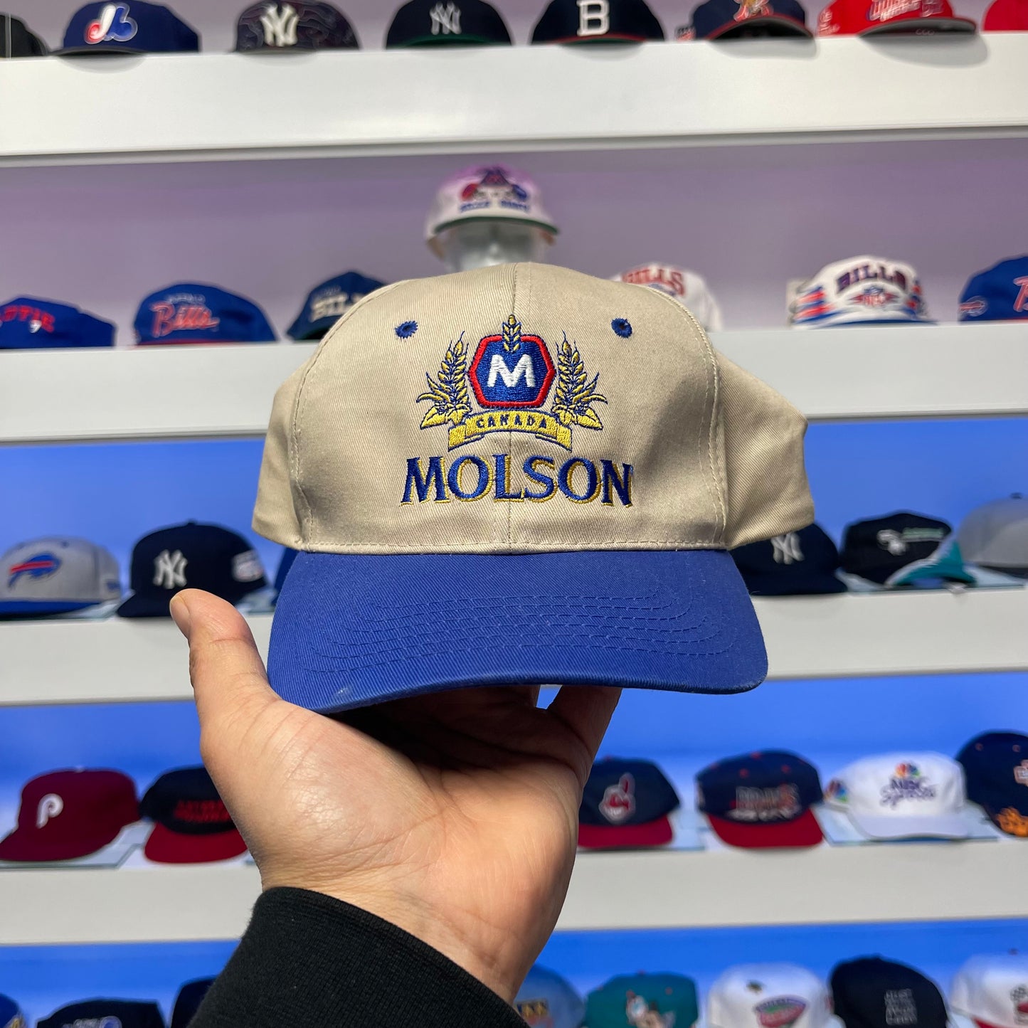 Vintage 1990s Molson Canadian Beer Twill Snap Back