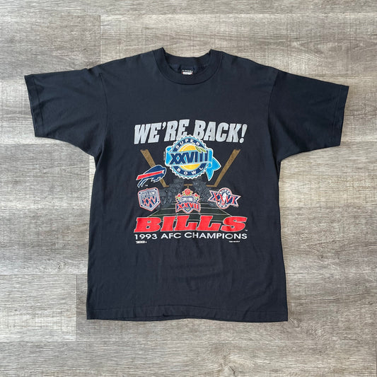 Vintage 1993 Buffalo Bills AFC Champions “WE’RE BACK” Shirt Size XL