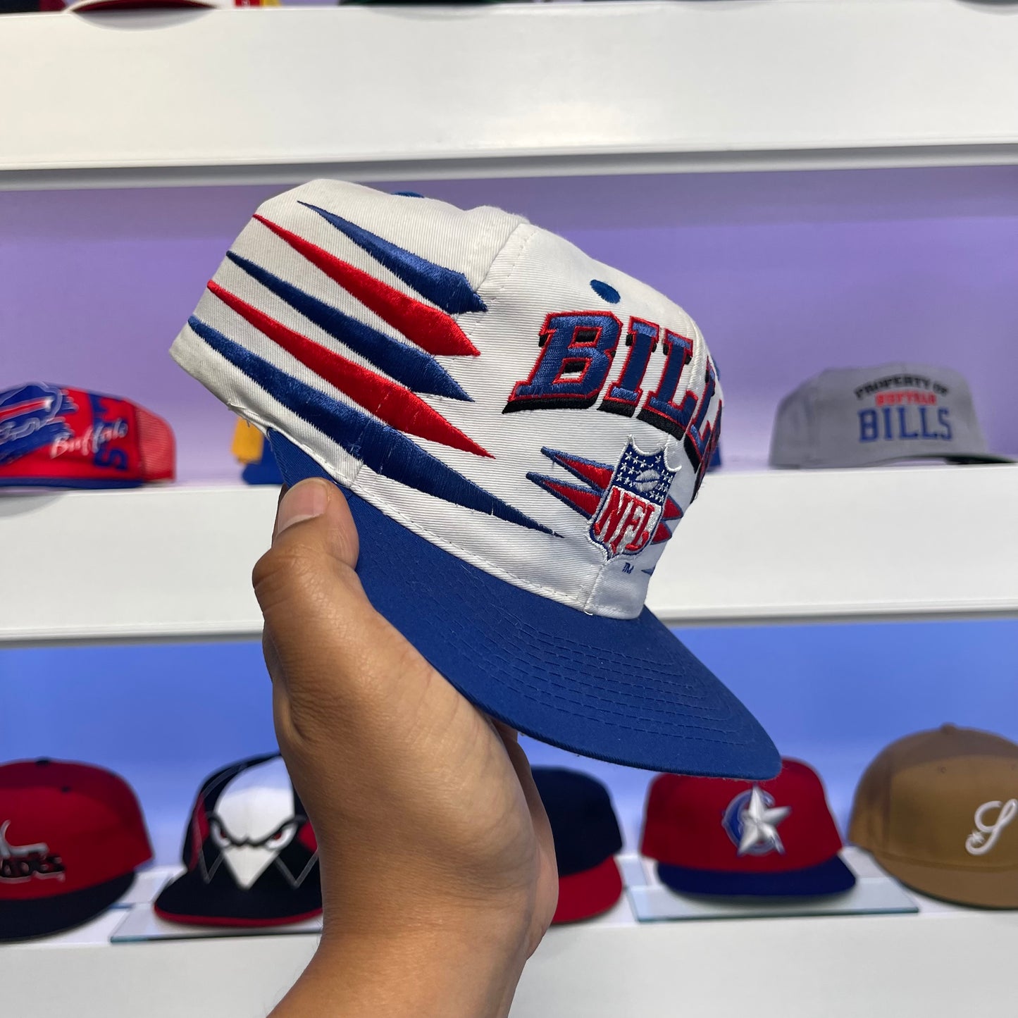 Vintage 90s Buffalo Bills Logo Athletic Diamond Cut Twill NFL Snap Back