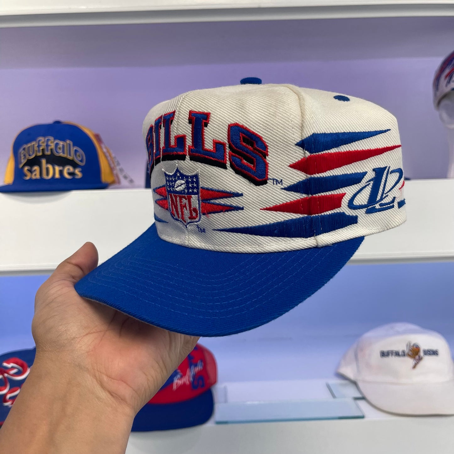 1990s Buffalo Bills Logo Athletic Diamond Cut Wool Snap Back