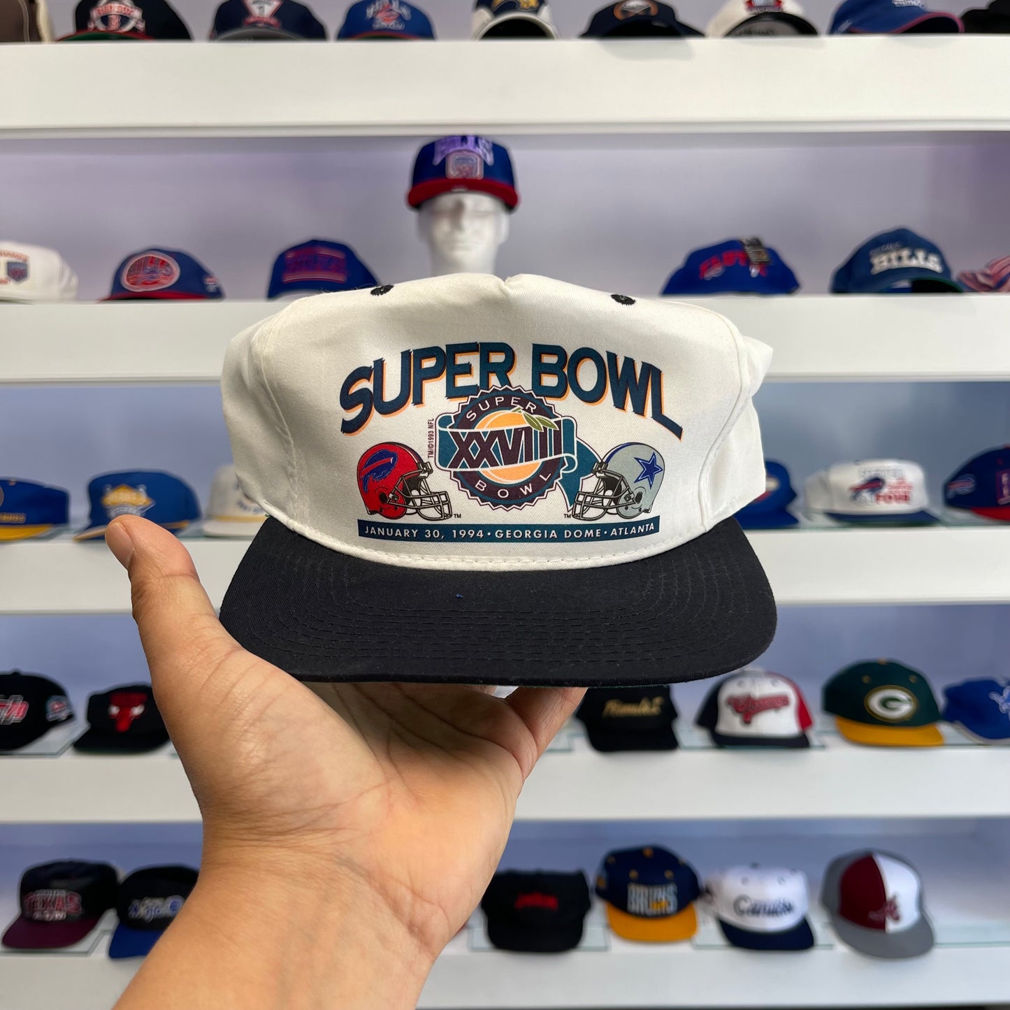 Vintage 1994 Buffalo Bills Vs Dallas Cowboys Super Bowl XXVIII Snap Back