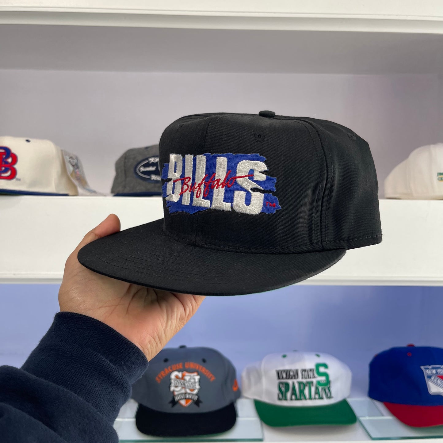 1990s Buffalo Bills Brush Logo New Era Snap Back