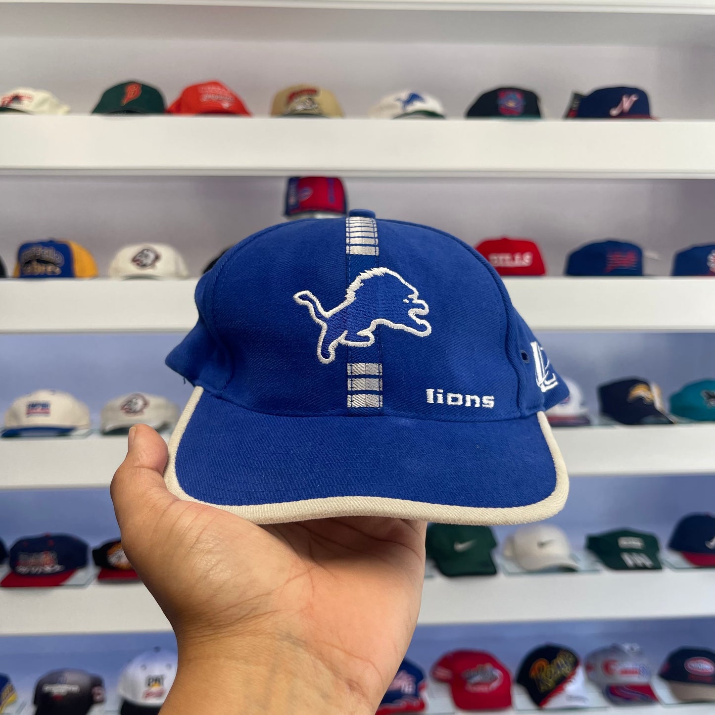 Vintage Detroit Lions Logo Athletic Strap Back