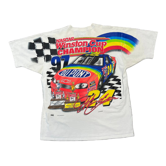 Vintage 1997 Jeff Gordon Winston Cup Champion All-Over Print T-Shirt Size XL