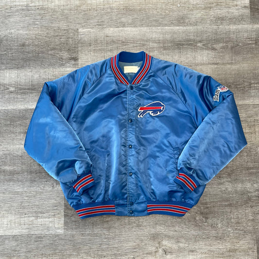 Vintage NFL Buffalo Bills Chalk Line Satin Jacket