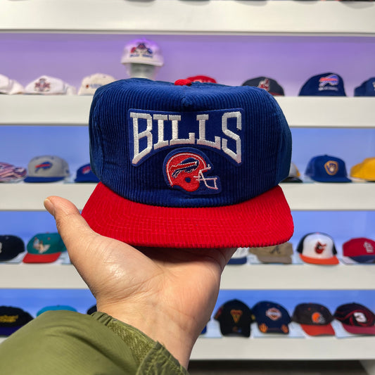Vintage 1990s Buffalo Bills 2 Tone Corduroy Snap Back