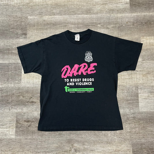 Vintage 90s D.A.R.E to Resist Drugs and Violence T Shirt Size Large