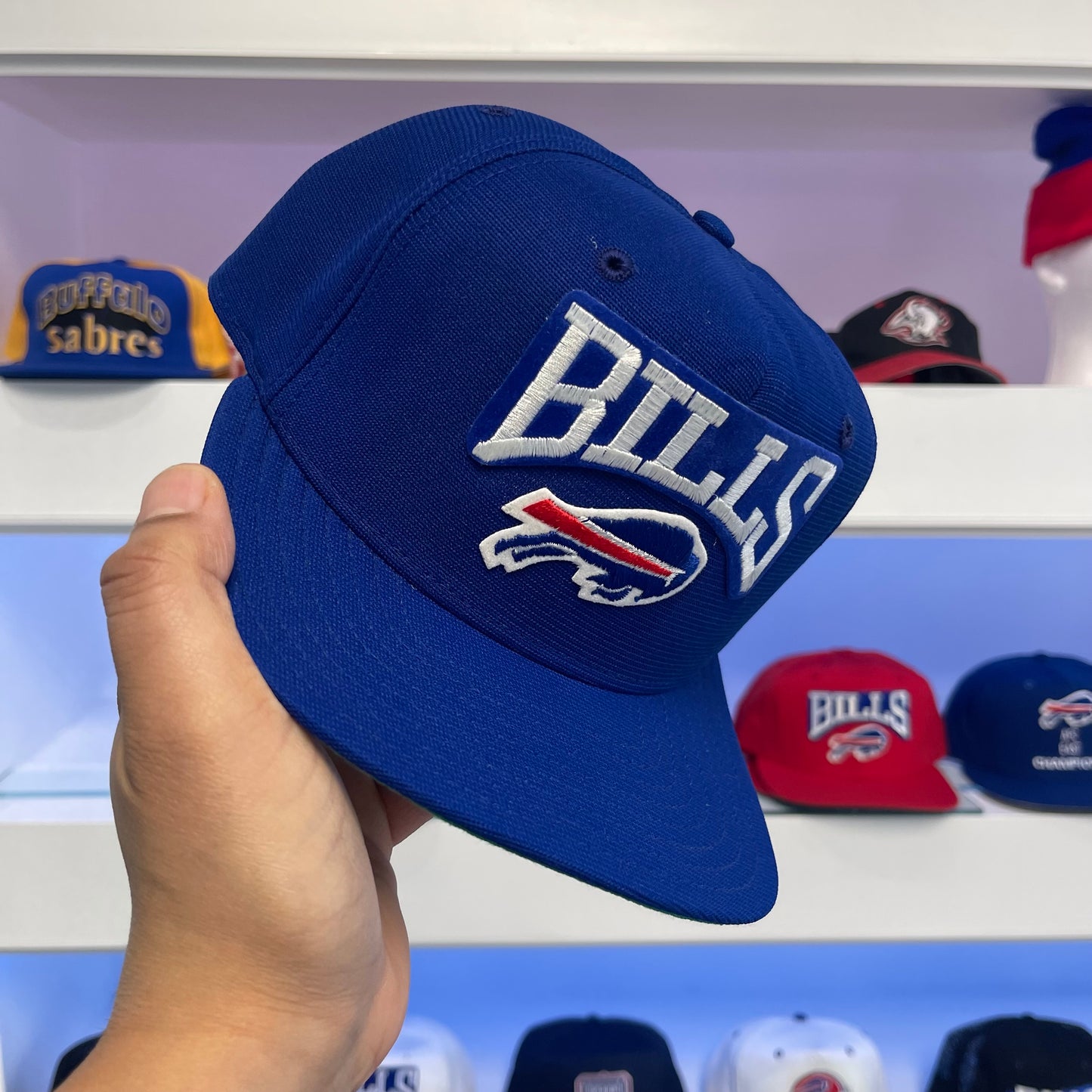 Vintage Buffalo Bills Blue Wool Snap Back