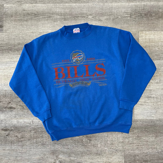 Vintage 1990s NFL Buffalo Bills Trench Sweatshirt Size Large