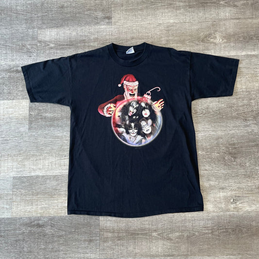 KISS MAY ALL YOUR KISSMASES BE PSYCHO KISSMAS CHRISTMAS T-SHIRT XL EVIL SANTA