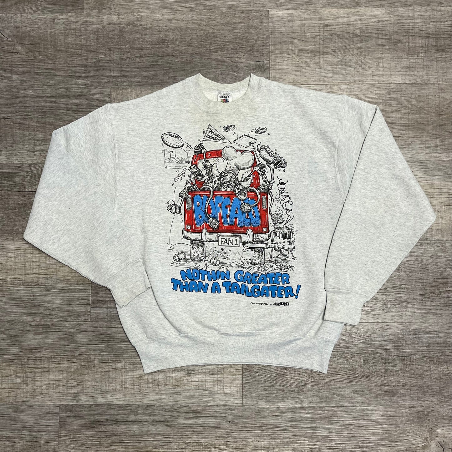 1990s Buffalo Tailgating Animals Sweatshirt Size Large