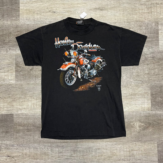 Vintage 1989 3D Emblem Harley Davidson T Shirt Size Large